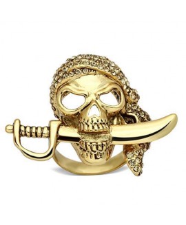 黃金海盜｜水晶造型戒指 