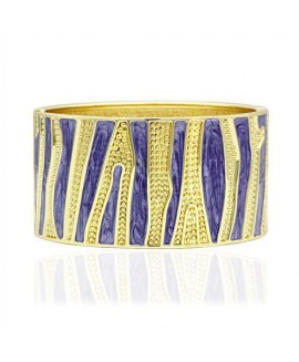 紫金斑馬紋｜寬版金屬手環 
