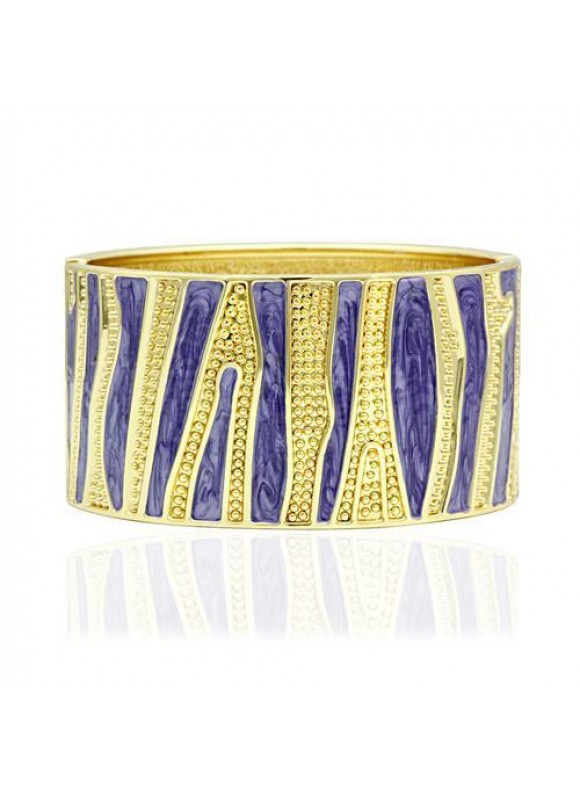 紫金斑馬紋｜寬版金屬手環