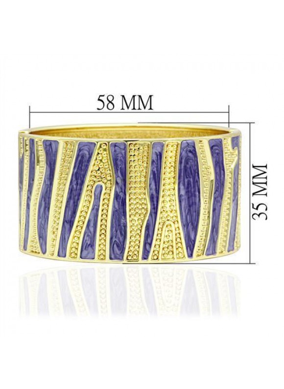 紫金斑馬紋｜寬版金屬手環