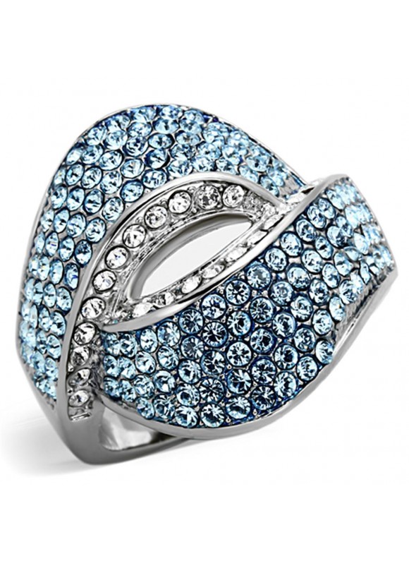 海藍寶藏｜水晶純鋼戒指