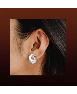 不規則雙環｜純銅耳環 