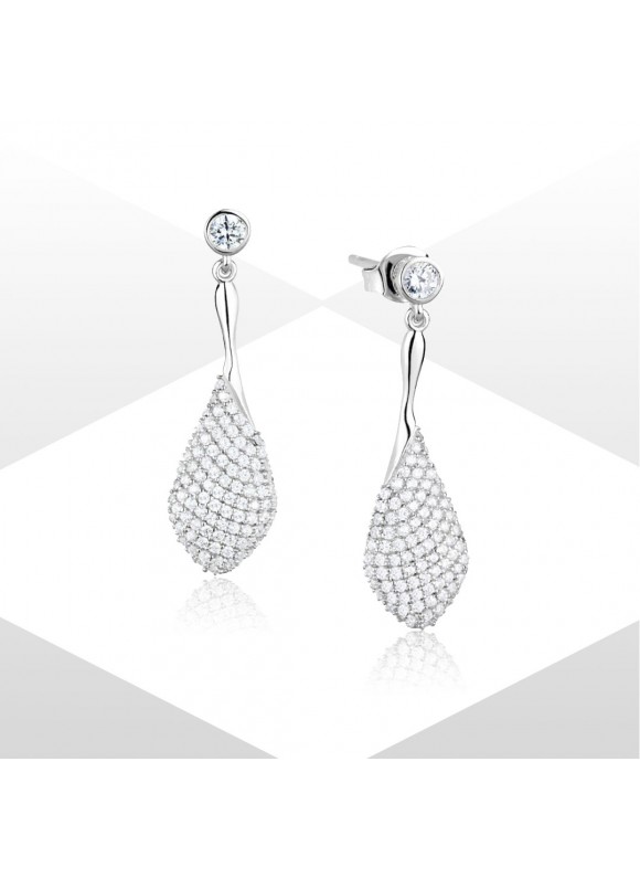 夢迴冰晶｜純銀垂墜耳環