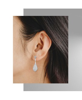 夢迴冰晶｜純銀垂墜耳環 