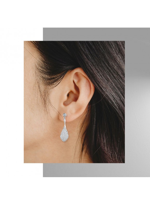 夢迴冰晶｜純銀垂墜耳環