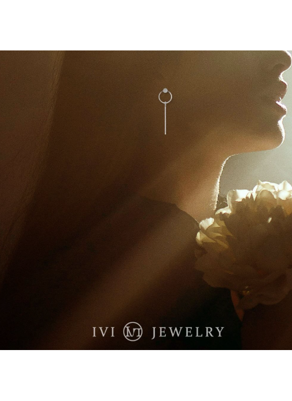 皓月｜純鋼垂墜耳環