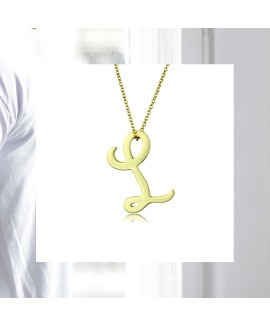 金色字母L｜純銅吊墜 