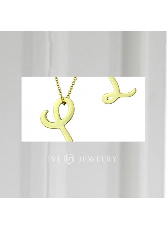 金色字母L｜純銅吊墜